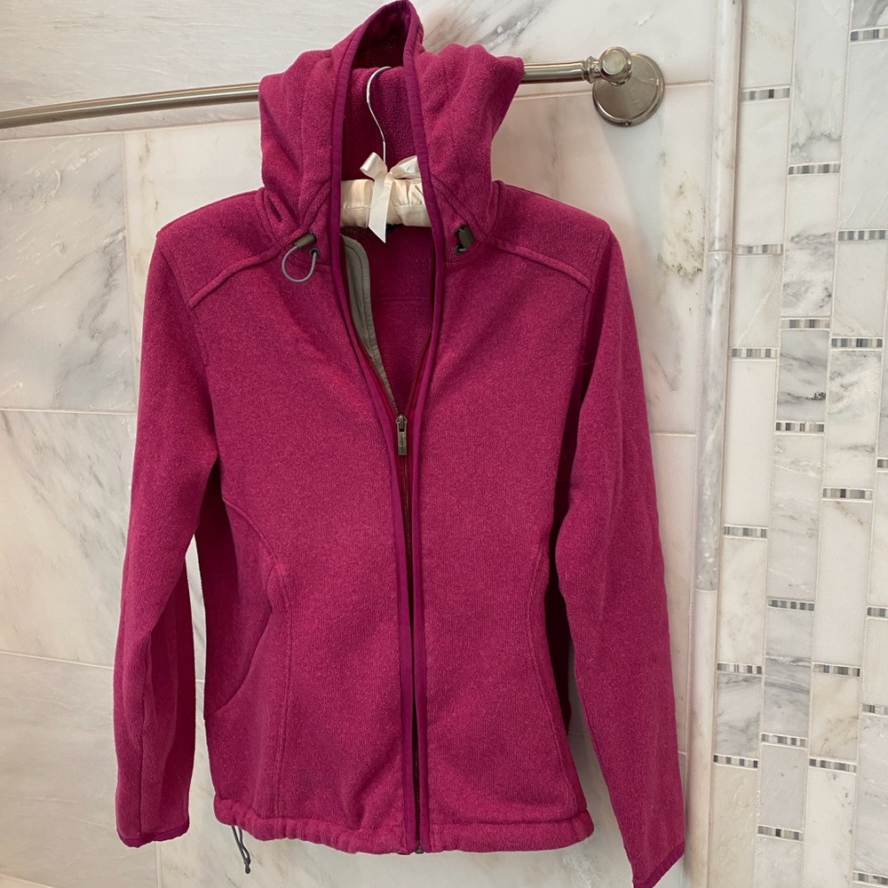 Hooded Magenta “Swacket” from Lands’ End